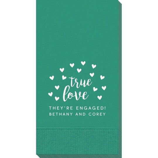 Confetti Hearts True Love Guest Towels