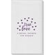 Confetti Hearts True Love Linen Like Guest Towels Image 1 of 3