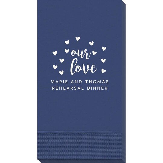 Confetti Hearts Our Love Guest Towels