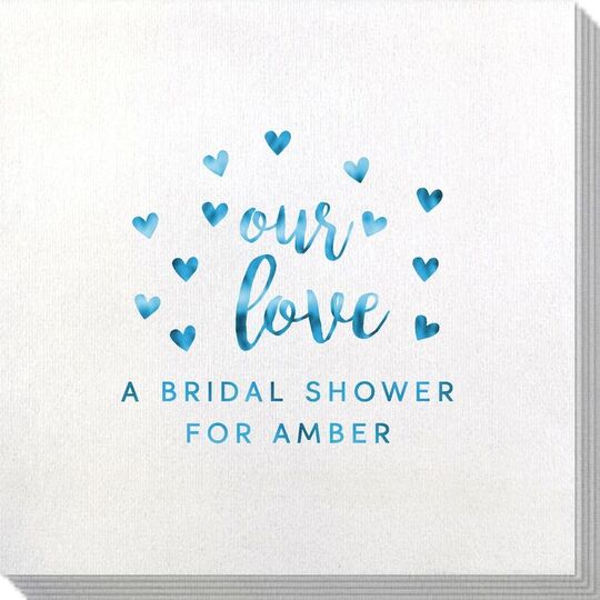 Confetti Hearts Our Love Bamboo Luxe Napkins