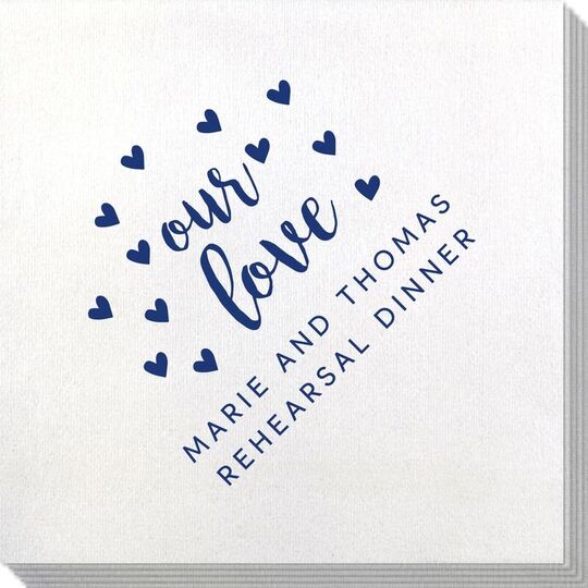 Confetti Hearts Our Love Bamboo Luxe Napkins