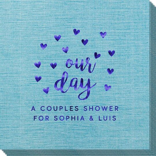 Confetti Hearts Our Day Bamboo Luxe Napkins