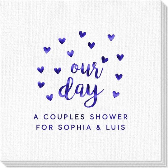 Confetti Hearts Our Day Deville Napkins