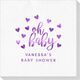 Confetti Hearts Oh Baby Deville Napkins Image 1 of 2