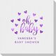 Confetti Hearts Oh Baby Linen Like Napkins Image 1 of 2