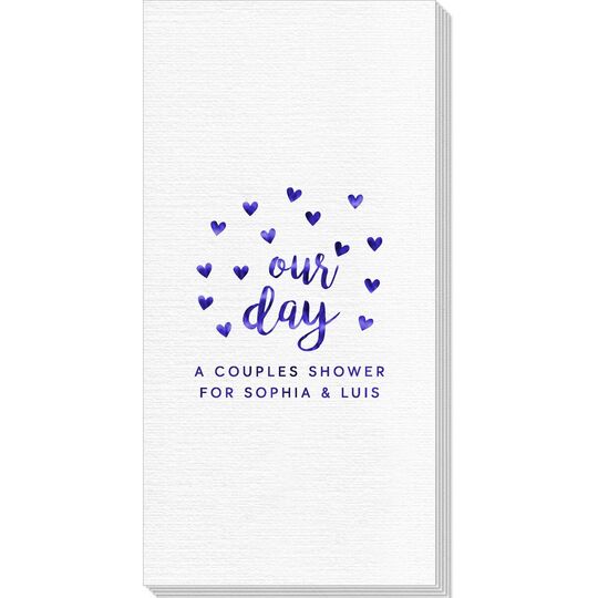 Confetti Hearts Our Day Deville Guest Towels