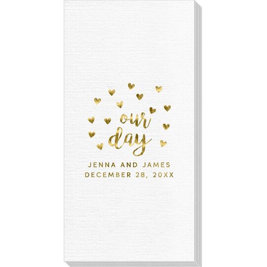 Confetti Hearts Our Day Deville Guest Towels