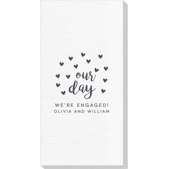 Confetti Hearts Our Day Deville Guest Towels