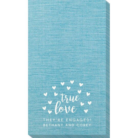 Confetti Hearts True Love Bamboo Luxe Guest Towels