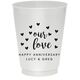 Confetti Hearts Our Love Colored Shatterproof Cups Image 2 of 5
