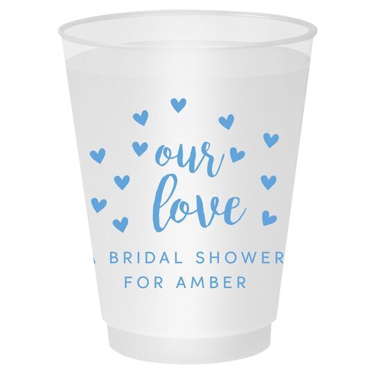 Confetti Hearts Our Love Shatterproof Cups