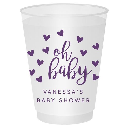 Confetti Hearts Oh Baby Shatterproof Cups