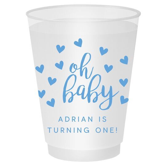 Confetti Hearts Oh Baby Shatterproof Cups