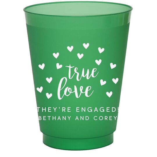 Confetti Hearts True Love Colored Shatterproof Cups