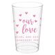 Confetti Hearts Our Love Clear Plastic Cups Image 5 of 5