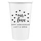 Confetti Hearts Our Love Paper Coffee Cups Image 2 of 5