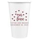 Confetti Hearts Our Love Paper Coffee Cups Image 4 of 5