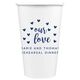 Confetti Hearts Our Love Paper Coffee Cups Image 3 of 5