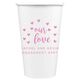 Confetti Hearts Our Love Paper Coffee Cups Image 5 of 5