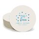 Confetti Hearts Our Love Round Coasters Image 1 of 5