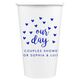 Confetti Hearts Our Day Paper Coffee Cups Image 1 of 3