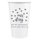 Confetti Hearts Our Day Paper Coffee Cups Image 3 of 3