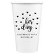 Confetti Hearts Her Day Paper Coffee Cups Image 2 of 2