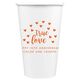 Confetti Hearts True Love Paper Coffee Cups Image 2 of 3