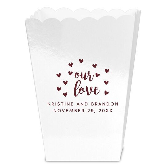 Confetti Hearts Our Love Mini Popcorn Boxes