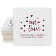 Confetti Hearts Our Love Square Coasters Image 4 of 5