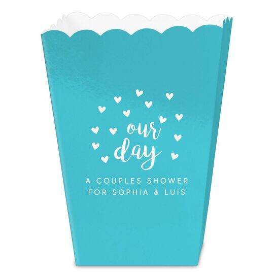 Confetti Hearts Our Day Mini Popcorn Boxes