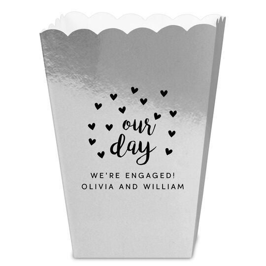 Confetti Hearts Our Day Mini Popcorn Boxes
