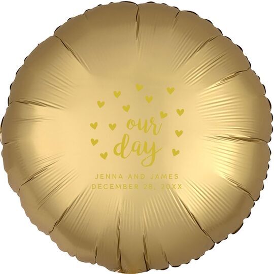 Confetti Hearts Our Day Mylar Balloons