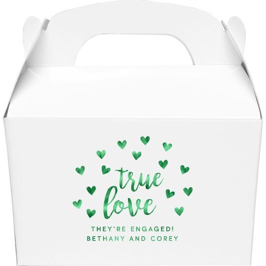 Confetti Hearts True Love Gable Favor Boxes