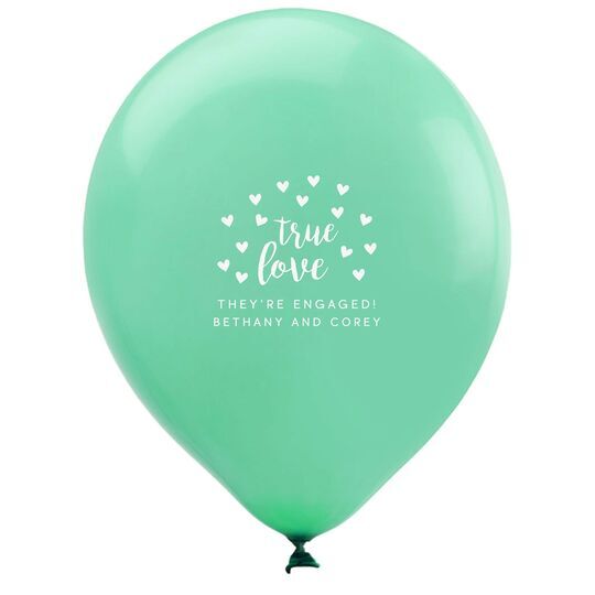 Confetti Hearts True Love Latex Balloons