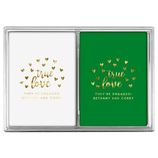 Confetti Hearts True Love Double Deck Playing Cards