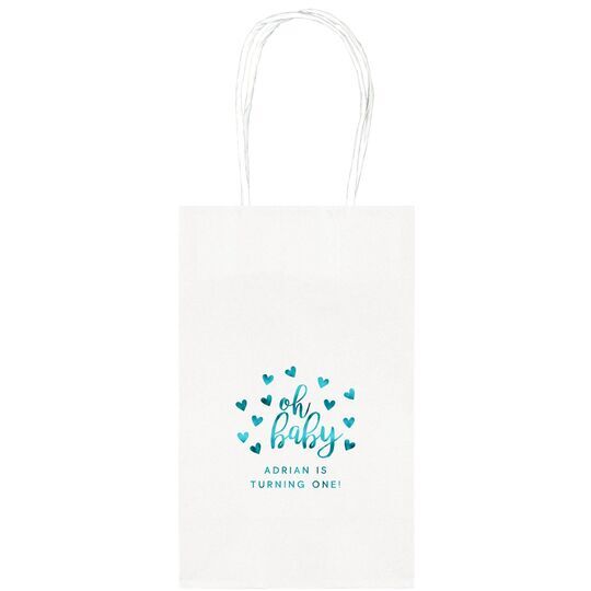 Confetti Hearts Oh Baby Medium Twisted Handled Bags
