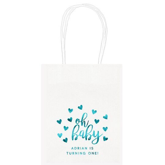 Confetti Hearts Oh Baby Mini Twisted Handled Bags