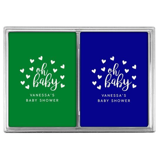 Confetti Hearts Oh Baby Double Deck Playing Cards