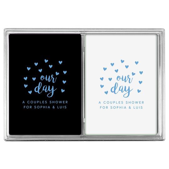 Confetti Hearts Our Day Double Deck Playing Cards