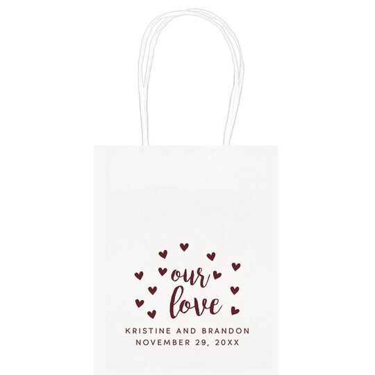 Confetti Hearts Our Love Mini Twisted Handled Bags