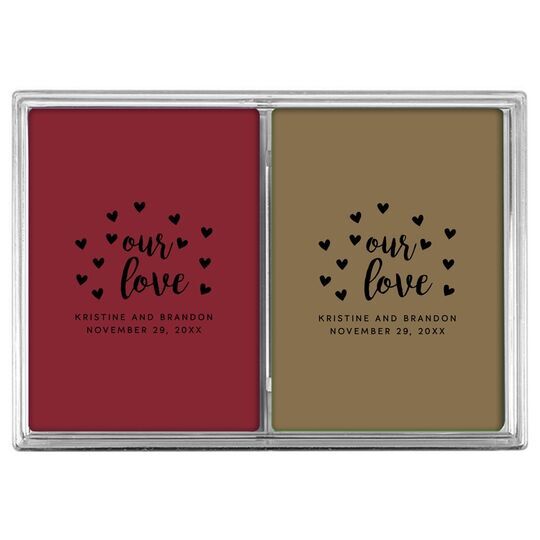 Confetti Hearts Our Love Double Deck Playing Cards