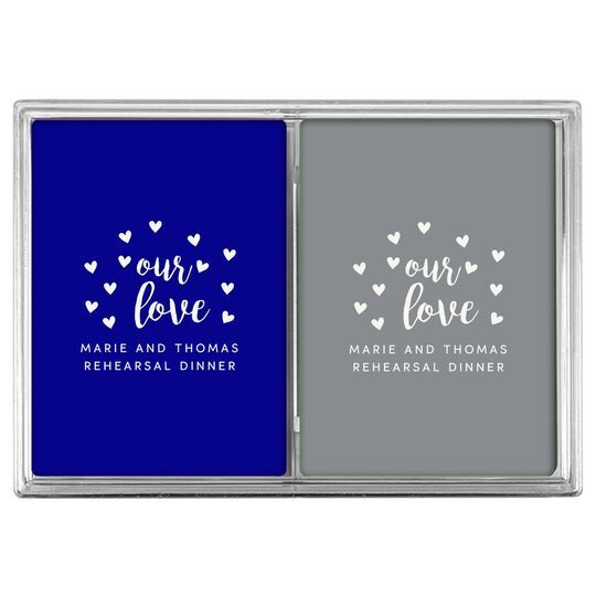 Confetti Hearts Our Love Double Deck Playing Cards