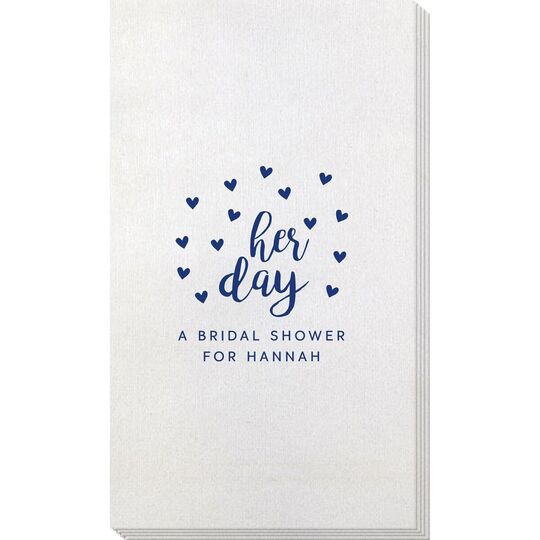 Confetti Hearts Her Day Bamboo Luxe Guest Towels