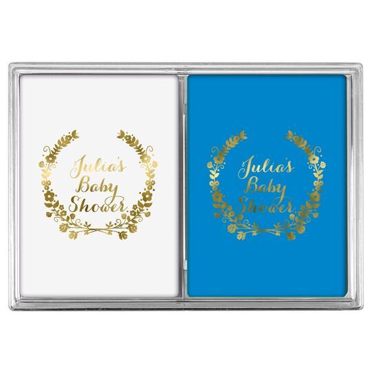 Floral Laurel Wreath Double Deck Playing Cards