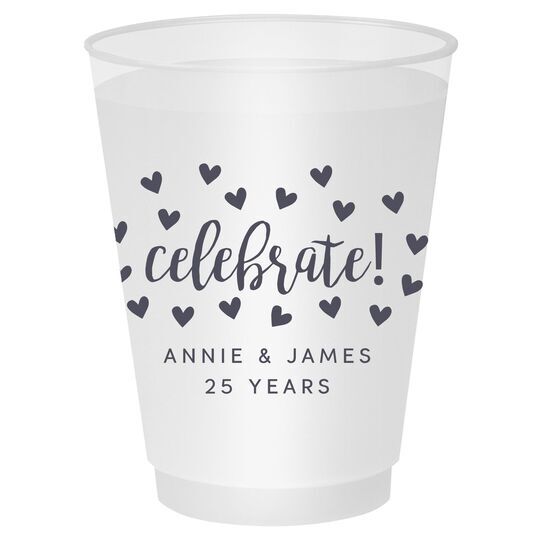 Confetti Hearts Celebrate Shatterproof Cups