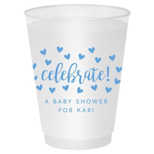 Confetti Hearts Celebrate Shatterproof Cups