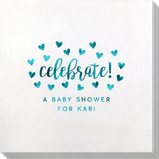 Confetti Hearts Celebrate Bamboo Luxe Napkins