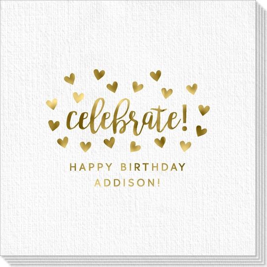 Confetti Hearts Celebrate Deville Napkins