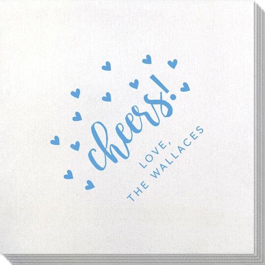 Confetti Hearts Cheers Bamboo Luxe Napkins